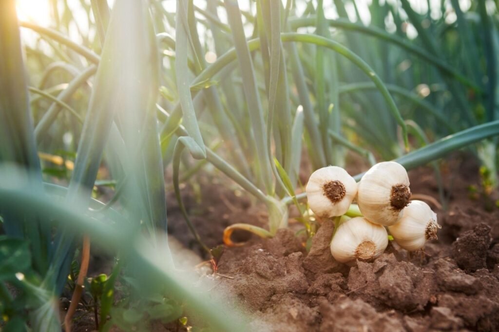 garlic growing stages