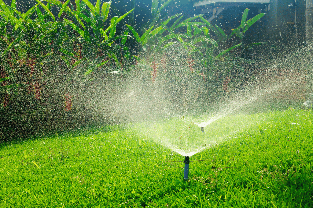 Watering Grass